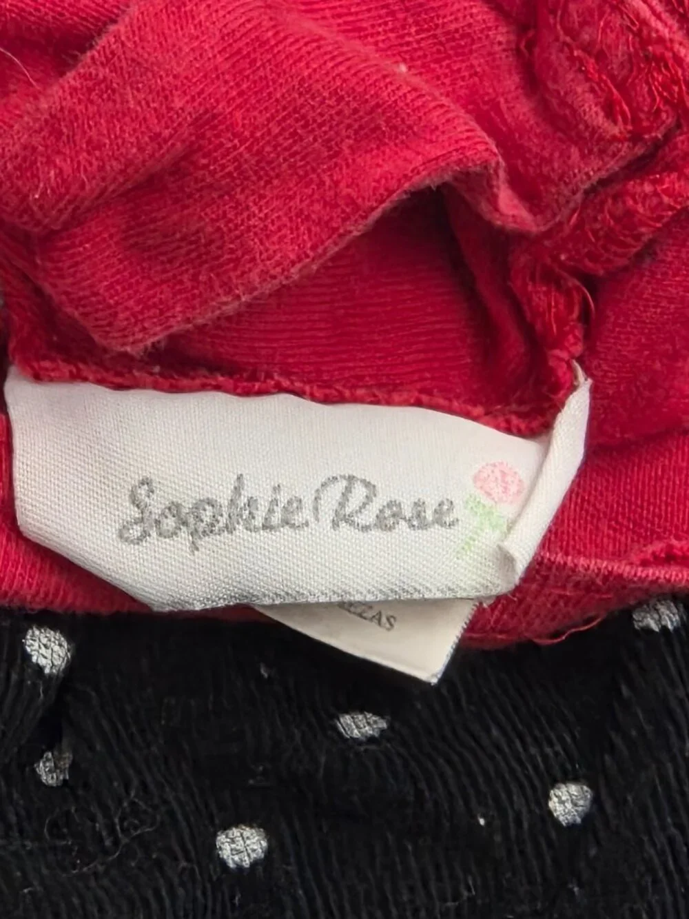 Sophie Rose Girl's Size 6/6 Corduroy Dress Scottie Dogs Red Black Polka Dot